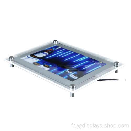 caisson lumineux en cristal acrylique sans cadre